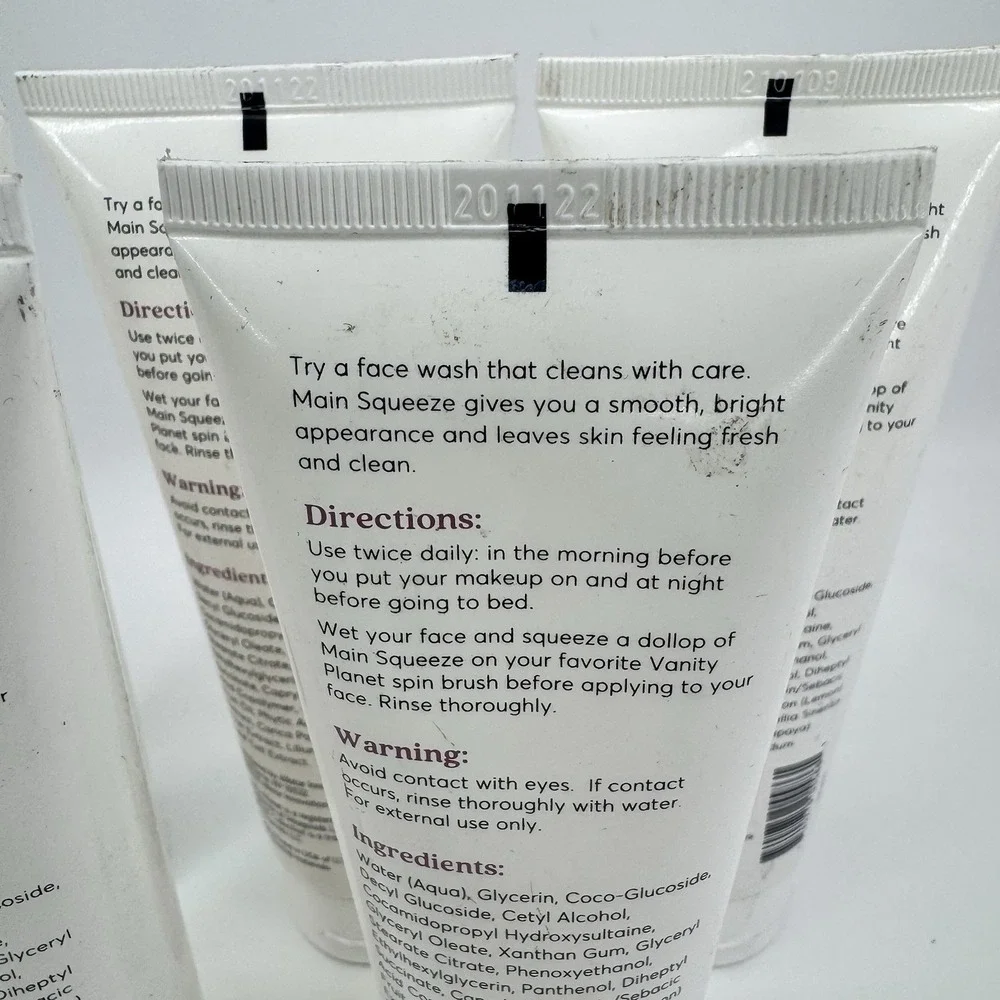 5 X Vanity Planet Main Squeeze Cleanser 4oz Lot 5 Daily Cream Face Wash NOS USA